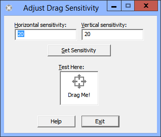 Change Drag and Drop sensitivity with Dragsens