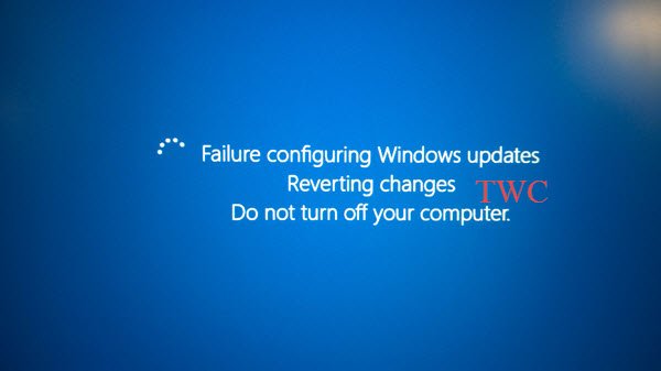 Failure configuring Windows updates