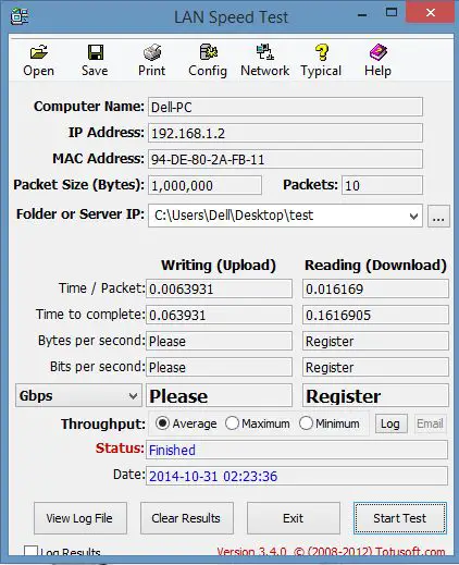 Measure Your LAN Speed with LAN Speed Test