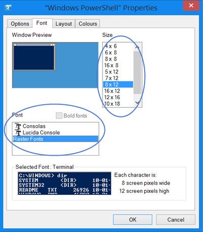 powershell-font-size