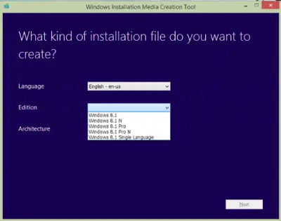 Windows Installation Media Creation Tool 