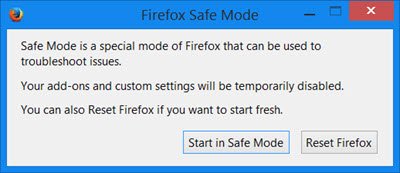 start Firefox in Safe Mode