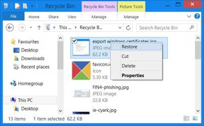windows recycle bin tips tricks