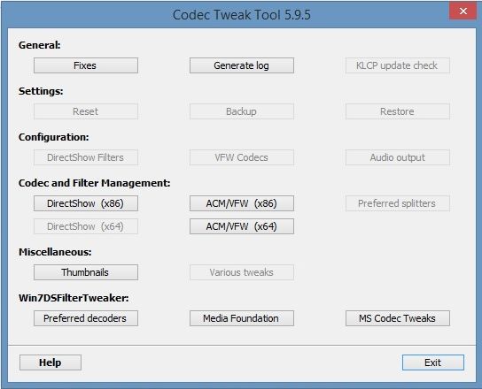 Codec Tweak Tool