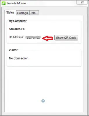 Connect Remote Mouse with IP Address