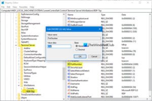 How to change RDP Listening Port in Windows 11/10
