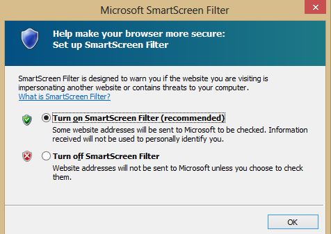 internet explorer smartscreen filter