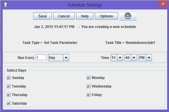 jaback schedule task