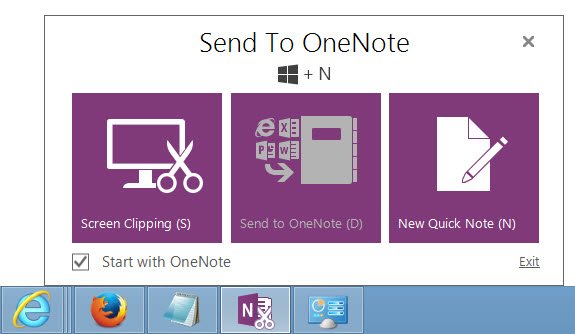 onenote screen clipping tool windows 10