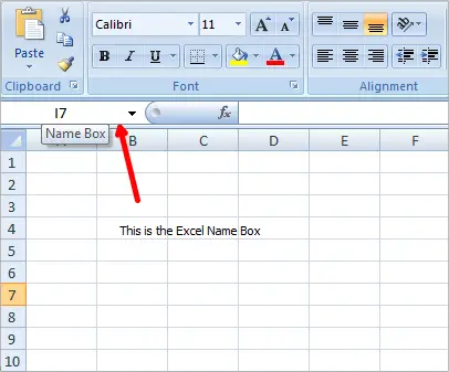 Excel Name Box