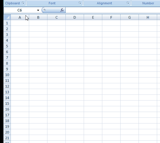 Excel Name Box_Select entire rows