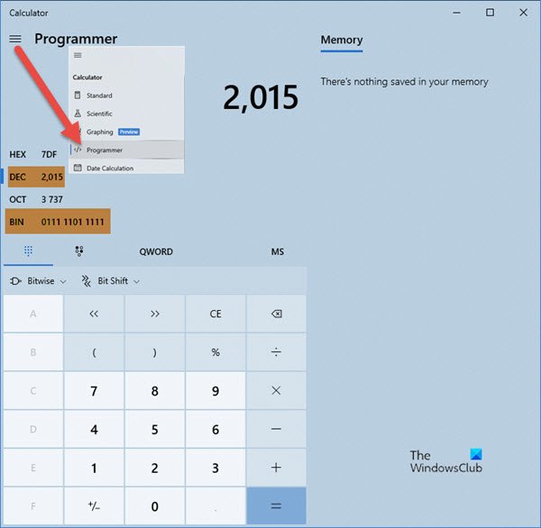 How to use Windows Calculator to convert Decimal to Binary