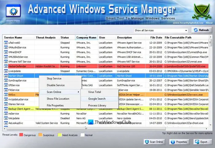 advanced windows services manager
