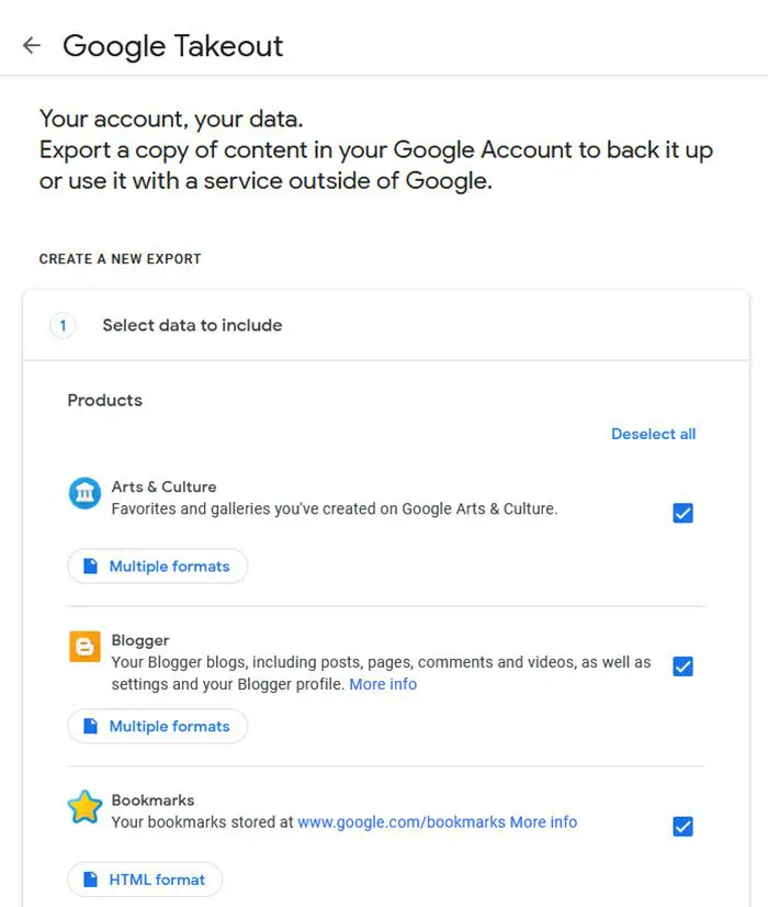 google takeout