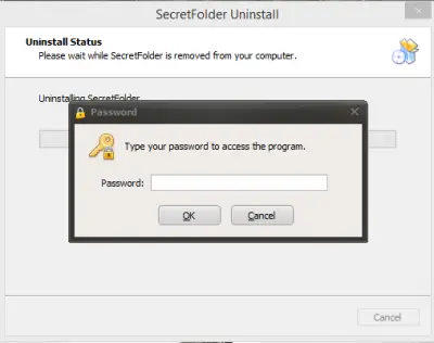 SecretFolder Uninstall