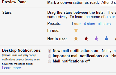 Set Stars in Gmail
