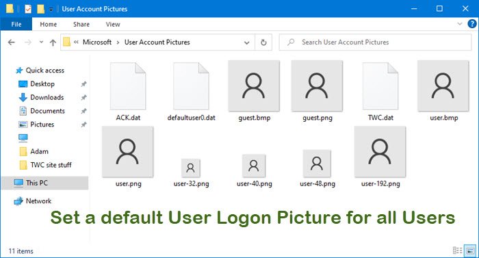 Set a default User Logon Picture for all Users
