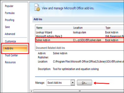 Solver Add-in