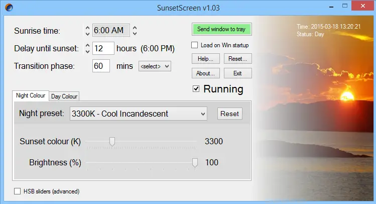 SunsetScreen  Computer screen glare reduction freeware for Windows PC - 40
