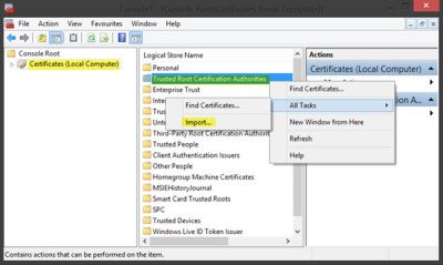 4 Manage Trusted Root Certificates