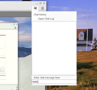 AnyDesk chat window