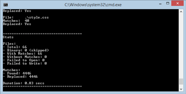 Find and Replace text using Command prompt