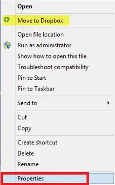 Remove Move to Dropbox from Context Menu