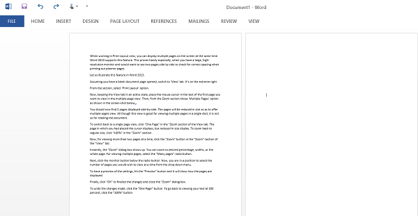 resolution monitor too would want to run across ii pages following to banking concern lucifer for right spaci Trick to persuasion multiple pages inwards Word 2013 at once