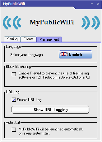 MyPublicWiFi Management