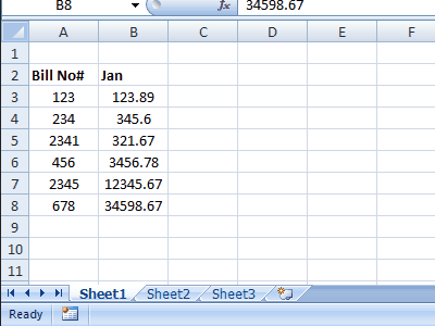 sum in excel