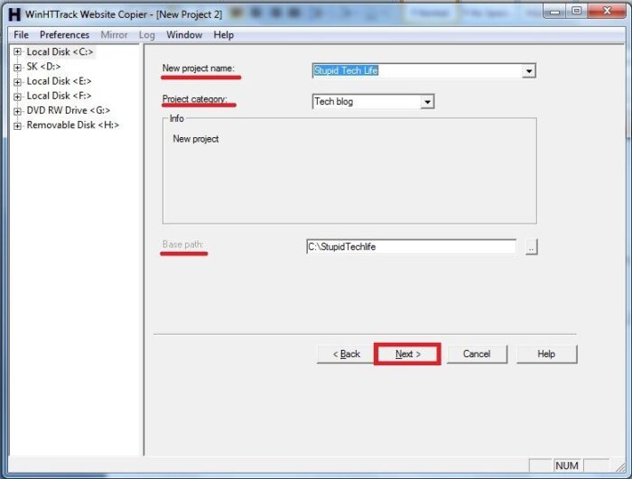 HTTrack is a free website downloader software for Windows PC