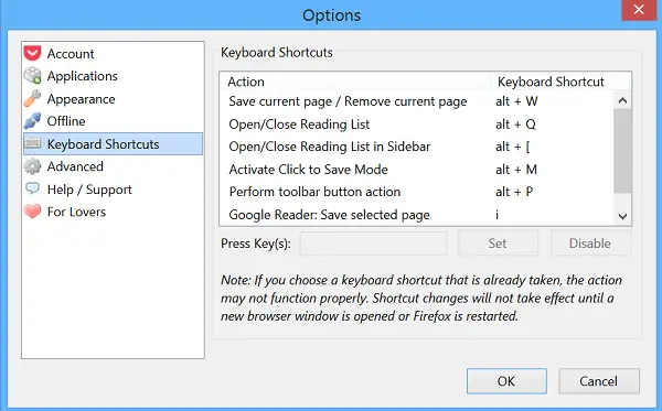 Keyboard Shortcuts