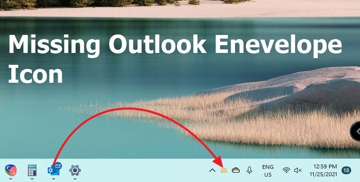 Missing Outlook Envelope Icon