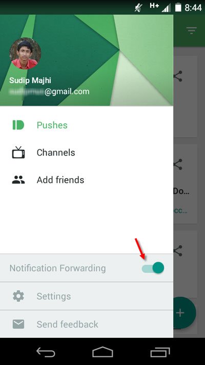 Notification Forwarding in PushBullet