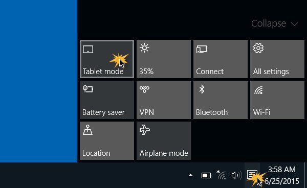 Aktivieren Sie Den Tablet-Modus Unter Windows 10