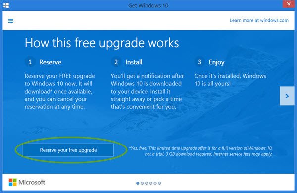 How to reserve your Free Upgrade to Windows 10 - 19