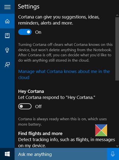 1 Cortana in Windows 10