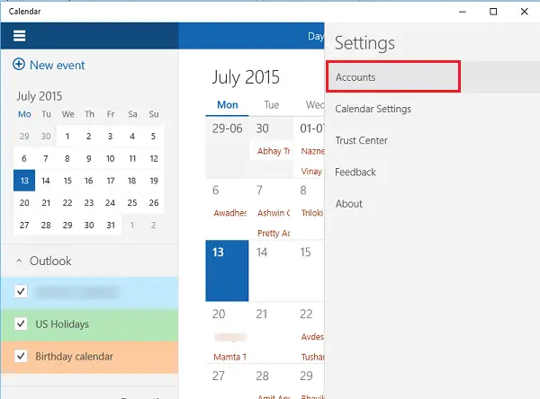 2 Windows 10 Calendar App