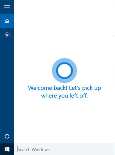 Se up Cortana in Windows 10