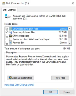 junk files in Windows 10