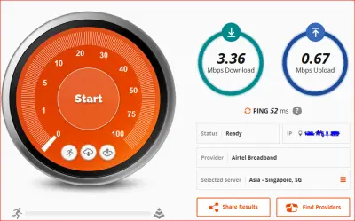 HTML5 Bandwidth testing sites