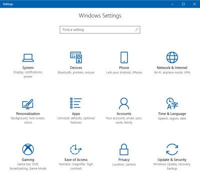 Launch Windows 10 Settings Pages directly using these commands