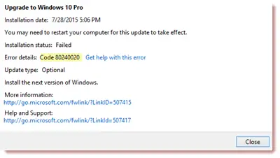 Error! No version information received - Getting Started & Setup