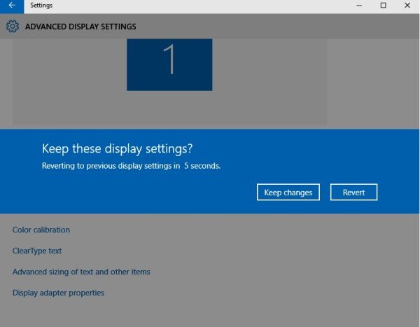 display settings