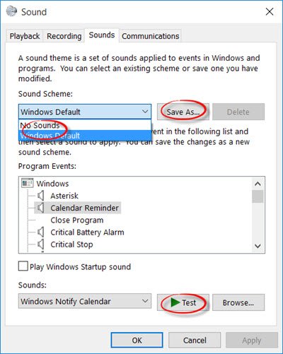 How To Turn Off Notification And System Sounds In Windows 1110