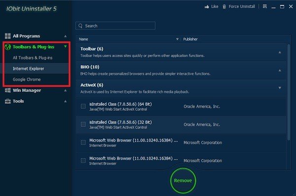 IObit Uninstaller for Windows 10