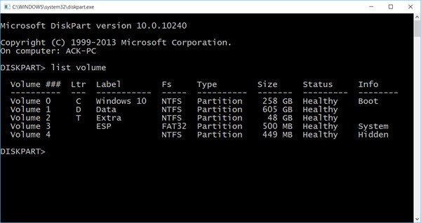 List Drives in Command Prompt