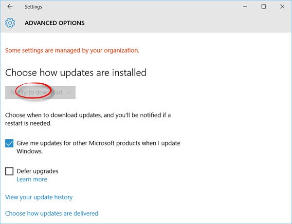 Maake Windows 10 notify you before downloading Updates