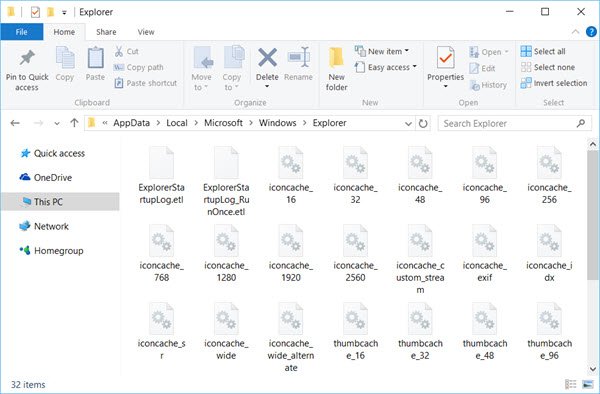 Rebuild Corrupt Icon Cache, Clear Thumbnail Cache In Windows 11/10