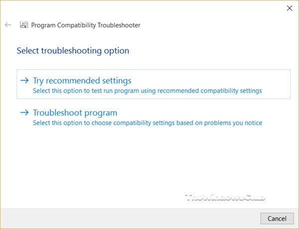 This program doesn't run on Windows 10